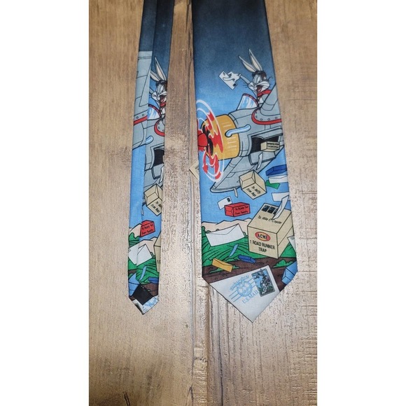 Vtg 1997 Looney Tunes Bugs Bunny USPS Tie - Picture 2 of 3